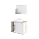 Ver imagem 2 de Conjunto Balcão C-cuba Q32 e Espelheira Soft 600 Snow Snow C-branco Chess