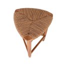 Ver imagem 5 de Banqueta Alta Madeira Maciça Hanna com Assento em Fibra Natural Trançada À Mão Pinhão