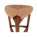 Ver imagem 4 de Banqueta Alta Madeira Maciça Hanna com Assento em Fibra Natural Trançada À Mão Pinhão