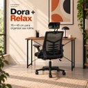 Ver imagem 4 de Conjunto de Escritório Mesa Dora e Cadeira Diretor Relax Preto