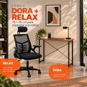 Ver imagem 5 de Conjunto de Escritório Mesa Dora e Cadeira Diretor Relax Preto