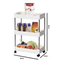 Ver imagem 2 de Prateleira Carrinho Organizador Multiuso 3 Andares Gh202 Glo