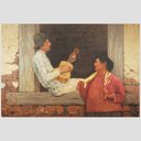 Ver imagem 2 de Quadro Almeida Junior O Violeiro Tela Moldura Bege 63X42Cm