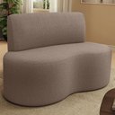 Ver imagem 3 de Sofá 2 Lugares 140cm Orgânico para Sala de Estar Living Larissa L02 Bouclê Bege - Lyam Decor