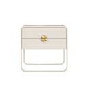 Ver imagem 5 de Mesa de Cabeceira 60cm 2 Gavetas Orgânica Pé Metal Luna Off White