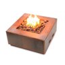 Lareira a Gás para Área Externa Fire Pit Tenerife em Aço Corten - K3 Imports - 1