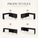Ver imagem 6 de Mesa de Costura em L com 3 Gavetas e 4 Nichos para Artesanato e Ateliê Multimóveis MP6106 Preto