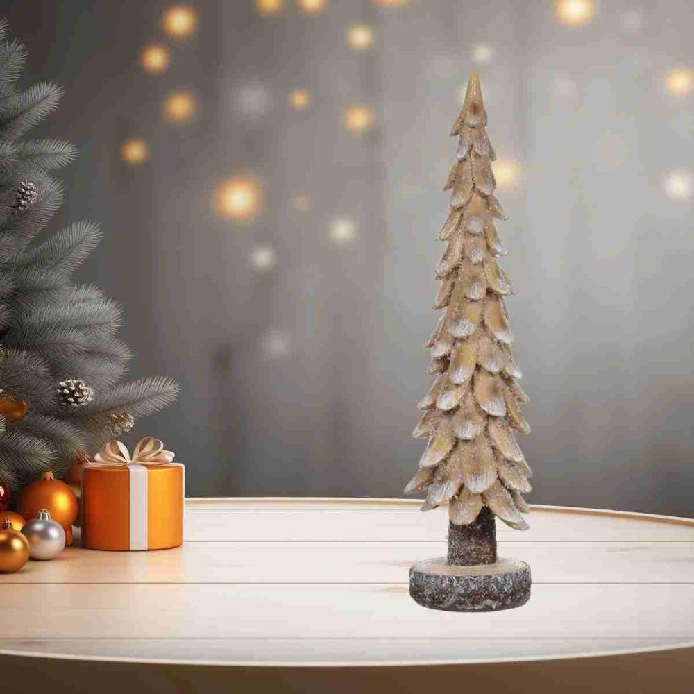 Arvore de Natal em Resina Ginger Bege 33,5x8,5cm Florarte - 2