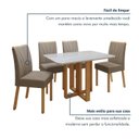 Ver imagem 7 de Conjunto Sala de Jantar 4 Lugares Retangular Tampo Vidro/MDF Mesa Tessera e Cadeiras Jade