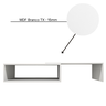 Mesa de Centro para de Sala Estar Retangular Moderna Mdf Plancasa Branco Tx - 9
