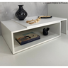 Mesa de Centro para de Sala Estar Retangular Moderna Mdf Plancasa Branco Tx - 1
