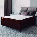 Ver imagem 2 de Cama Box Casal Colchão Molas Ensacadas Qatar 138x188x60 Marrom/branco - Suporta até 150kg por