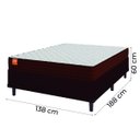 Ver imagem 4 de Cama Box Casal Colchão Molas Ensacadas Qatar 138x188x60 Marrom/branco - Suporta até 150kg por