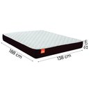 Ver imagem 4 de Cama Box Casal Colchão Molas Ensacadas Qatar 138x188x60 Marrom/branco - Suporta até 150kg por