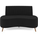Ver imagem 3 de Sofá Chaise Living 2 Lugares 135cm para Sala Cayman K01 Veludo Preto - Lyam Decor