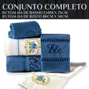 Ver imagem 6 de Jogo Toalhas de Banho e Rosto Aurora C/ 5 Pçs Super Grossa:azul