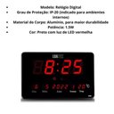 Ver imagem 5 de Relógio Parede Mesa Led Digital Calendário Termômetro Lk-2616 Preto