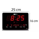 Ver imagem 2 de Relógio Parede Mesa Led Digital Calendário Termômetro Lk-2616 Preto