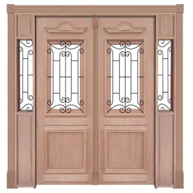 Portal Duplo de Abrir Madeira Maciça Cedro Arana Realeza Com Grade 001 Casmavi - 2.15 (A) X 2.16 (L)