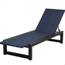 Ver imagem 2 de Kit 2 Espreguiçadeiras para Piscina Alumínio e Mesa de Apoio Ripada Alumínio