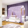 Bicama Solteiro Montessoriana Infantil Casinha - Roxo - 4
