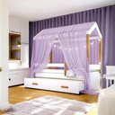 Ver imagem 4 de Bicama Solteiro Montessoriana Infantil Casinha - Roxo