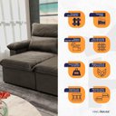 Ver imagem 4 de Sofá Retrátil Reclinável Paris 150cm Suede Velut com Molas no Assento - King House