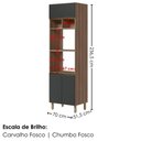Ver imagem 3 de Torre Quente para Forno e Microondas MDF 70x237 cm Kali 166851 Carvalho Toq Chumbo Nicioli