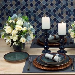 Jogo 6 Pratos Rasos De Porcelana Reactive Glaze Wolff - 5