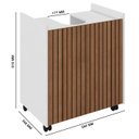 Ver imagem 6 de Gabinete Banheiro Pia de Coluna Eccos Branco Ripado - Potenza