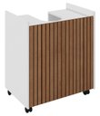 Ver imagem 3 de Gabinete Banheiro Pia de Coluna Eccos Branco Ripado - Potenza