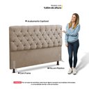 Ver imagem 3 de Cabeceira Cama Box Casal Queen Size Lylla 160cm Capitonê com Frame Suede Bege - Desk Design