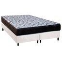 Ver imagem 1 de Cama Box Queen: Colchão Espuma Ortobom D33/EP Fort Tech ISO 100 + Base CRC Courano White(158x198)