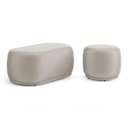 Ver imagem 1 de Conjunto 02 Puffs Decorativos Orgânicos Molly Veludo Bege - Desk Design