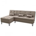 Ver imagem 1 de Sofá Cama com Chaise 3 Lugares 2,00 Mts Nice Matrix Capuccino