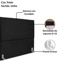 Ver imagem 4 de Cabeceira Casal 140 Cm com Frame Luna Linho Preto Artte