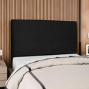Ver imagem 2 de Cabeceira Casal 140 Cm com Frame Luna Linho Preto Artte