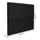Ver imagem 3 de Cabeceira Casal 140 Cm com Frame Luna Linho Preto Artte