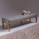 Ver imagem 5 de Recamier Decorativo 160cm Martínez Linho Pés Madeira Cinza/Natural - Gran Belo