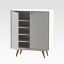 Ver imagem 4 de Sapateira Aparador 2 Portas Retrô 50 Branca