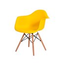 Ver imagem 1 de Cadeira Charles Eames Wood - Daw - com Braços - Design - Amarela