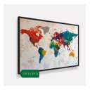 Ver imagem 3 de Quadro Mapa Mundi Contemporâneo Colorido - Grande 153x103cm