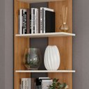 Ver imagem 3 de Estante Livreiro Organizador Multiuso Casa e Escritório Eccos - Nature com Off White