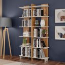 Ver imagem 4 de Estante Livreiro Organizador Multiuso Casa e Escritório Eccos - Nature com Off White