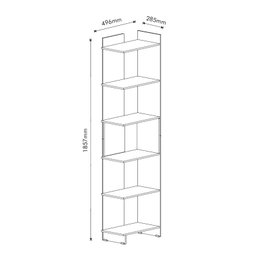 Estante Livreiro Organizador Multiuso Casa e Escritório Eccos - Nature com Off White - 6