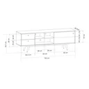 Ver imagem 5 de Rack Retro Tv 60 Polegadas 85 Com Gavetas Branco