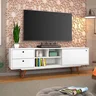 Rack Retro Tv 60 Polegadas 85 Com Gavetas Branco - 1
