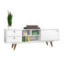 Ver imagem 2 de Rack Retro Tv 60 Polegadas 85 Com Gavetas Branco