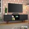 Rack Retro Tv 60 Polegadas 85 Com Gavetas Preto Ac - 1