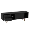 Rack Retro Tv 60 Polegadas 85 Com Gavetas Preto Ac - 3